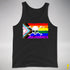 LGBTQ Progress Pride Pirate Flag Premium Tank Top - Black