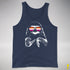 Pride Sloth Lesbian Flag Sunglasses Premium Tank Top - Navy