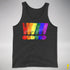 LGBTQ Pride Exclamation Points Premium Tank Top - Charcoal Triblend