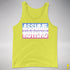 Assume Nothing Bigender Pride Flag Premium Tank Top - Neon Yellow