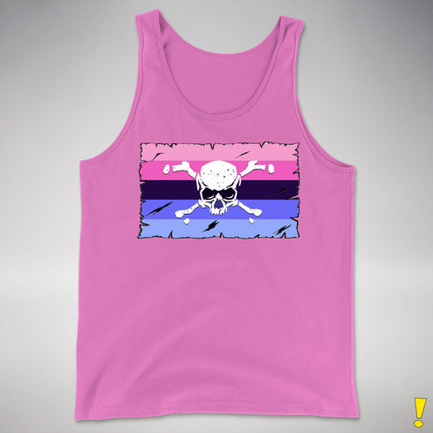 Omnisexual Pride Pirate Flag Premium Tank Top - Neon Pink