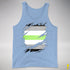 Agender Pride Flag Ripped Reveal Premium Tank Top - Blue Triblend