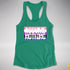 Assume Nothing Genderfluid Pride Flag Racerback Tank - Kelly Green