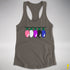 Genderfluid Pride Christmas Lights Racerback Tank - Dark Grey