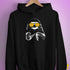 Pride Sloth Intersex Flag Sunglasses Hoodie - Black