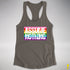 Assume Nothing Gilbert Baker Original LGBTQ Gay Pride Flag Racerback - Dark Grey