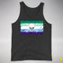Gay Male Pride Pirate Flag Premium Tank Top - Charcoal Triblend