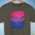 Bisexual Pride Flag Ripped Reveal Premium Unisex T-Shirt - Army