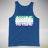 Assume Nothing Gay Male Pride Flag Premium Tank Top - Royal Blue
