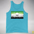 Aromantic Pride Pirate Flag Premium Tank Top - Aqua Triblend