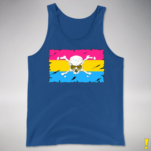 Pansexual Pride Pirate Flag Premium Tank Top - Royal Blue