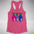 Bisexual Pride Christmas Lights Racerback Tank - Hot Pink
