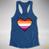 Lesbian Pride 8-Bit Pixel Heart Racerback Tank - Royal