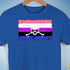 Genderfluid Pride Pirate Flag Premium Unisex T-Shirt - Royal Blue