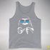 Pride Sloth Polysexual Flag Sunglasses Premium Tank Top - Grey Heather