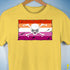 Lesbian Pride Pirate Flag Premium Unisex T-Shirt - Yellow