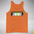 Agender Pride Christmas Lights Premium Tank Top - Orange