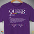 Queer Definition Premium Unisex T-Shirt - Purple