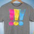 Pansexual Pride Exclamation Points Premium Unisex T-Shirt - Grey Heather