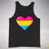 Pansexual Pride Pixel Heart Premium Tank Top - Black
