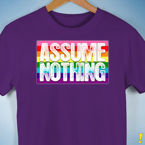 Assume Nothing Gilbert Baker Original LGBTQ Gay Pride Flag Premium - Purple