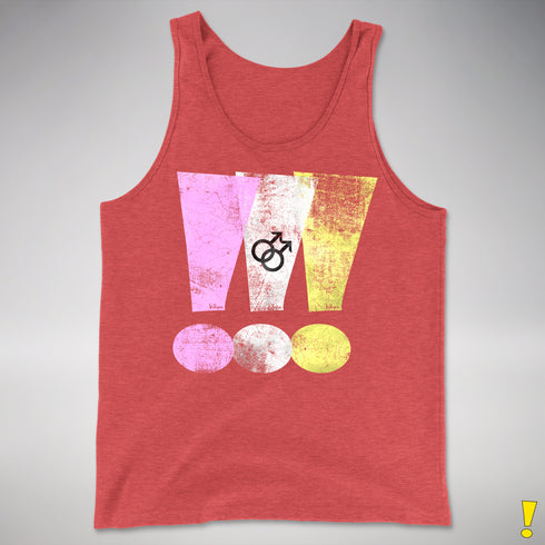 Twink Pride Grunge Exclamation Points Premium Tank Top - Red Triblend