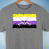 Nonbinary Pride Pirate Flag Premium Unisex T-Shirt - Grey Heather