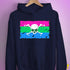 Polysexual Pride Pirate Flag Hoodie - Navy