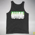 Assume Nothing Aromantic Pride Flag Premium Tank Top - Charcoal Triblend