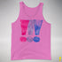 Bisexual Pride Exclamation Points Premium Tank Top - Neon Pink