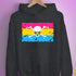 Pansexual Pride Pirate Flag Hoodie - Dark Grey Heather