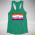 Lesbian Pride Pirate Flag Racerback Tank - Kelly Green
