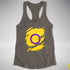 Intersex Pride Flag Ripped Reveal Racerback Tank - Dark Grey