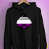 Asexual Pride 8-Bit Pixel Ace of Spades Hoodie - Black