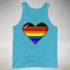 Philly LGBTQ Pride 8-Bit Pixel Heart Premium Tank Top - Aqua Triblend