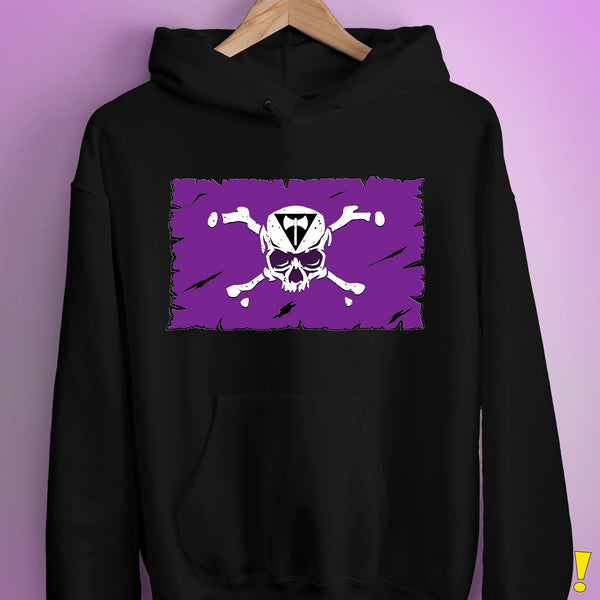 Lesbian Labrys Pride Pirate Flag Hoodie - Black