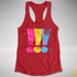 Pansexual Pride Exclamation Points Racerback Tank - Red