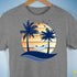 Transgender Pride Hammock Summer Beach Sunset Premium Unisex T-Shirt - Grey Heather