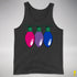 Bisexual Pride Christmas Lights Premium Tank Top - Charcoal Triblend