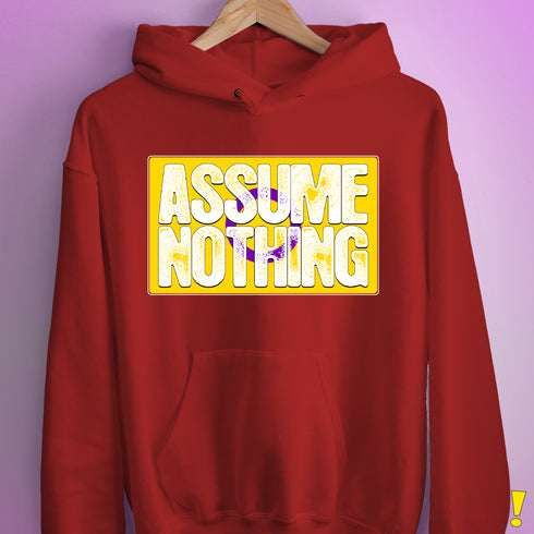 Assume Nothing Intersex Pride Flag Hoodie - Red