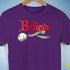 Believe Pansexual Pride Jingle Bell Premium Unisex T-Shirt - Purple