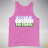 Assume Nothing Genderqueer Pride Flag Premium Tank Top - Neon Pink