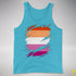 Lesbian Pride Flag Ripped Reveal Premium Tank Top - Aqua Triblend