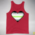 Agender Pride Pixel Heart Premium Tank Top - Red