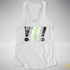 Agender Pride Grunge Exclamation Points Racerback Tank - White