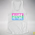 Assume Nothing Polysexual Pride Flag Racerback Tank - White