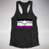 Asexual Pride Pirate Flag Racerback Tank - Black