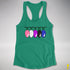 Genderfluid Pride Christmas Lights Racerback Tank - Kelly Green