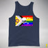 Intersex Inclusive Progress Pride Pirate Flag Premium Tank Top - Navy