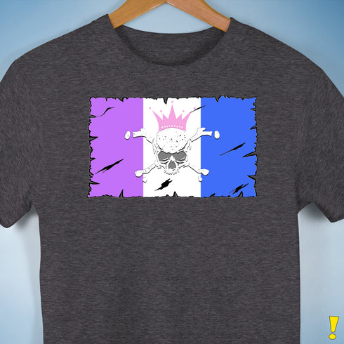 Drag Pride Pirate Flag Premium Unisex T-Shirt - Dark Grey Heather